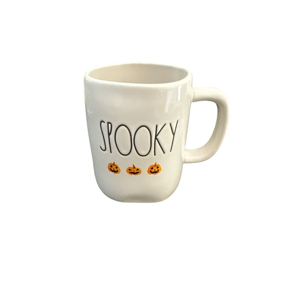New Rae Dunn LL‎ SPOOKY SEASON With Pumpkins Black Int Halloween Mug